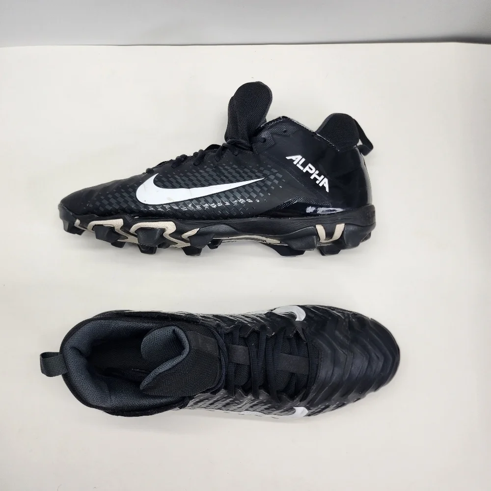 Nike Alpha Menace Shark 2 Football Cleats Mens 14 Shoes Black BV0146-001